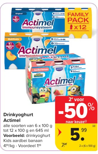 Promotie: Drinkyoghurt Actimel
