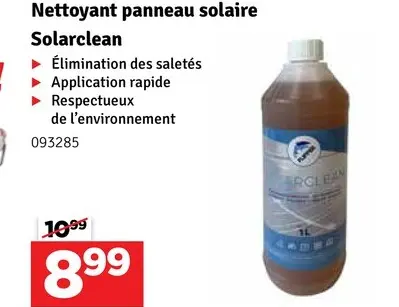 Offre: Nettoyant panneau solaire Solarclean
