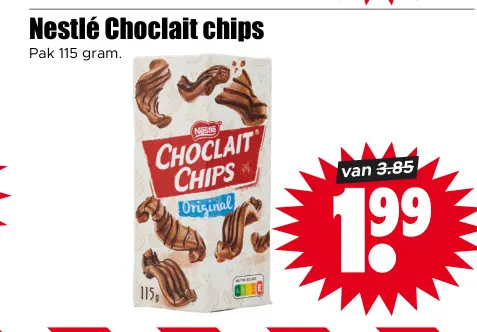 Aanbieding: Choclait chips
