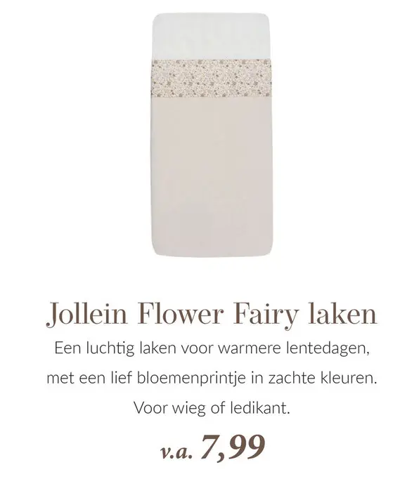 Aanbieding: Jollein Flower Fairy laken
