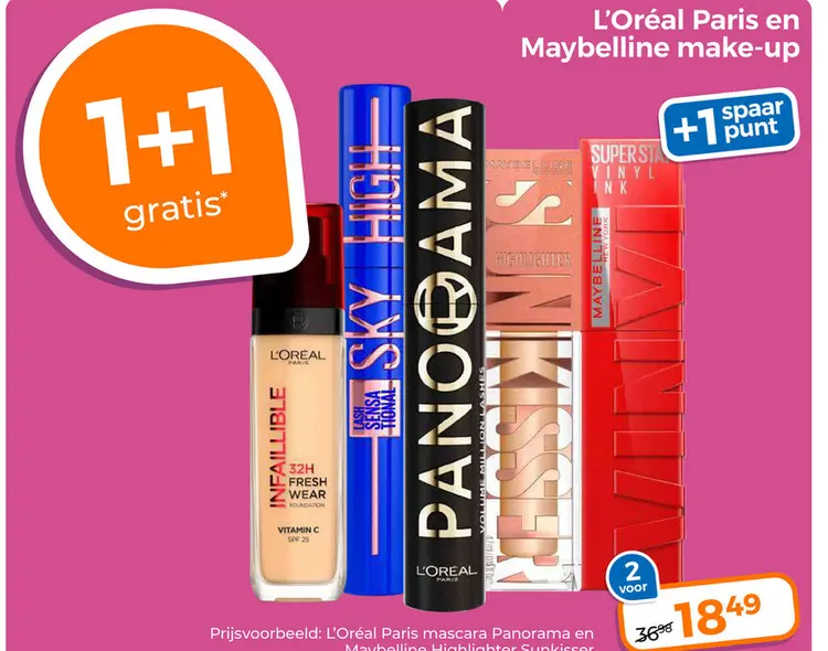 Aanbieding: L'Oréal Paris en Maybelline make-up
