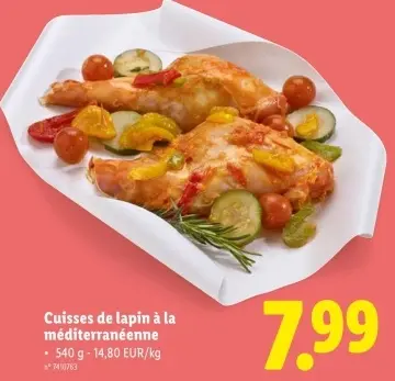 Offre: Cuisses de lapin à la méditerranéenne
