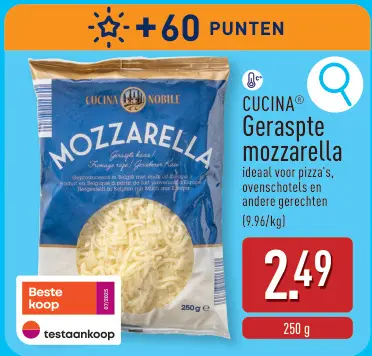 Promotie: Geraspte mozzarella