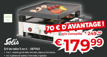 Offre: Gril de table 5-en-1 - SB7910