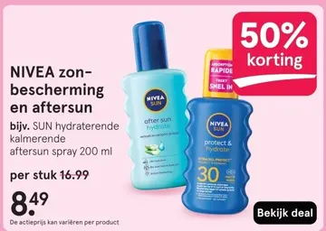 Aanbieding: NIVEA zonbescherming en aftersun