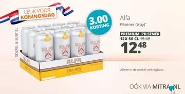 Aanbieding: Alfa Pilsener (tray)