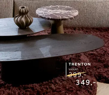 Promotie: Trenton, salontafel 80 x 51 cm - Clay