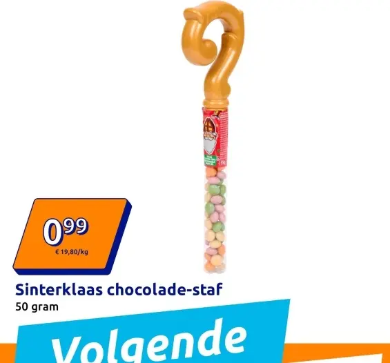 Aanbieding: Sinterklaas chocolade-staf