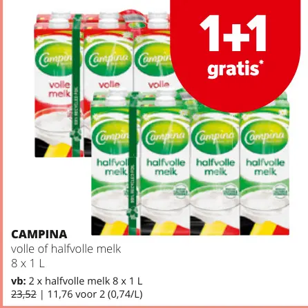 Promotie: Volle of halfvolle melk