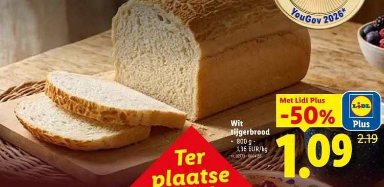 Promotie: Wit tijgerbrood