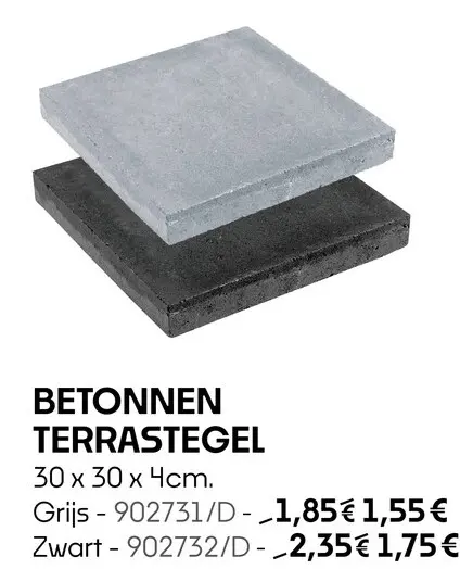 Promotie: Betonnen terrastegel