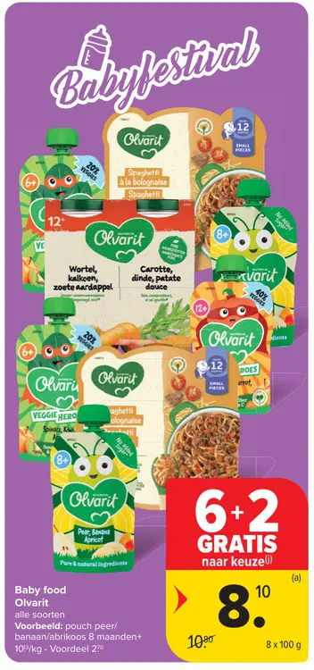Promotie: Baby food Olvarit
