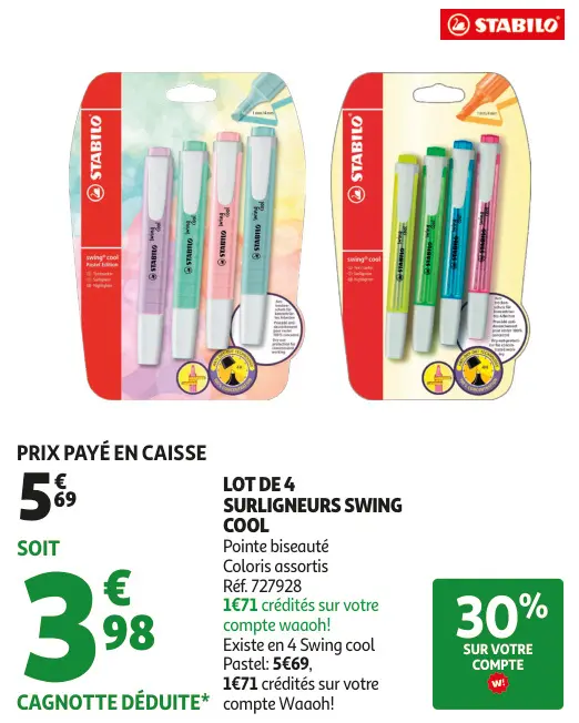 Promotie: Surligneurs swing cool