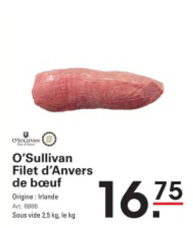 Offre: Filet d'Anvers de bœuf