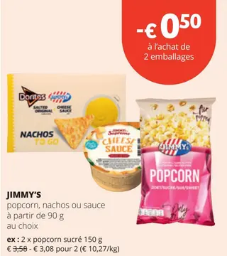 Offre: popcorn, nachos ou sauce