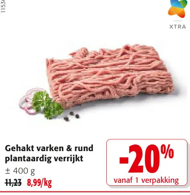 Promotie: Gehakt varken & rund plantaardig verrijkt