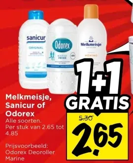 Aanbieding: Melkmeisje, Sanicur of Odorex