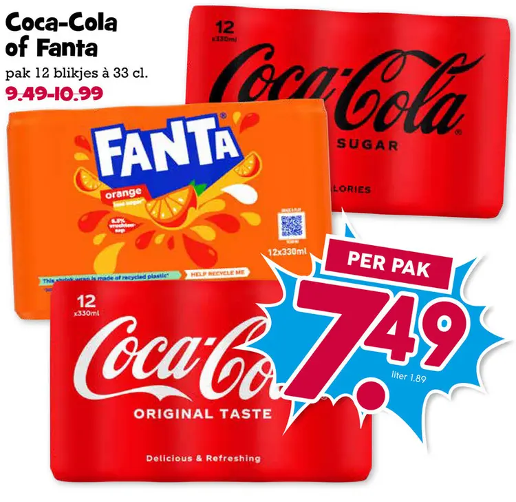 Aanbieding: Coca-Cola of Fanta