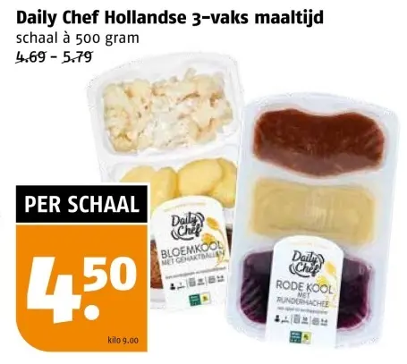 Aanbieding: Hollandse 3-vaks maaltijd