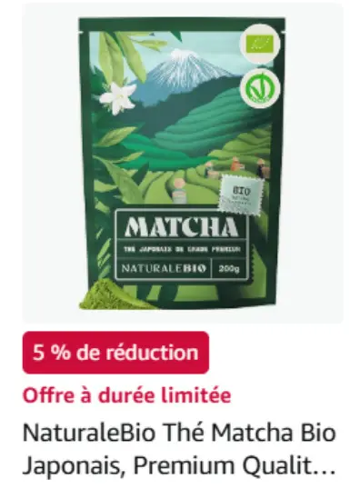Offre: Thé Matcha Bio Japonais, Premium Qualit...