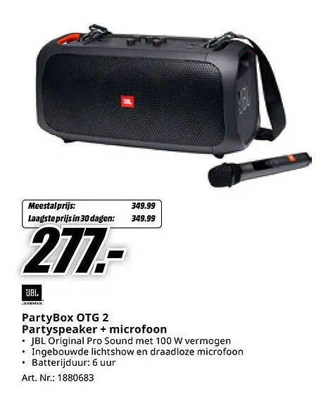 Aanbieding: PartyBox OTG 2 Partyspeaker + microfoon