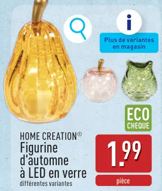 Offre: Figurine d'automne à LED en verre