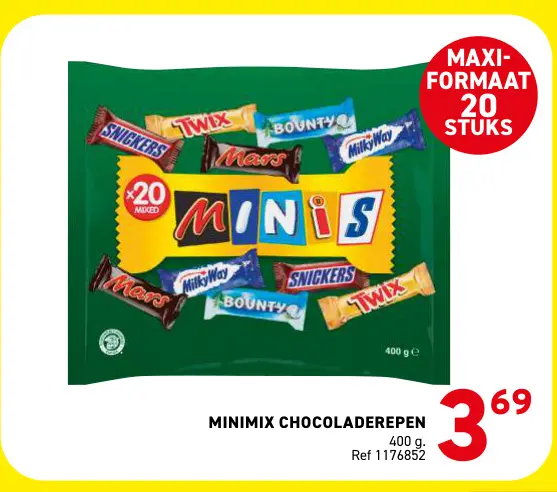 Promotie: Minimix chocoladerepen