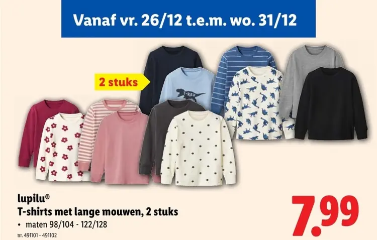 Promotie: T-shirts met lange mouwen