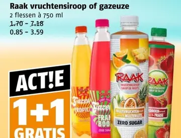 Aanbieding: Raak vruchtensiroop of gazeuze