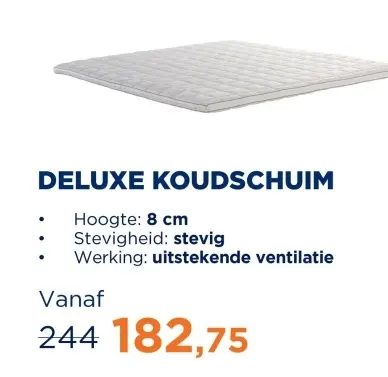 Aanbieding: Deluxe koudschuim