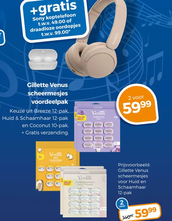 Aanbieding: Gillette Venus scheermesjes voordeelpak