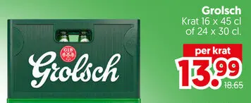 Aanbieding: Grolsch krat