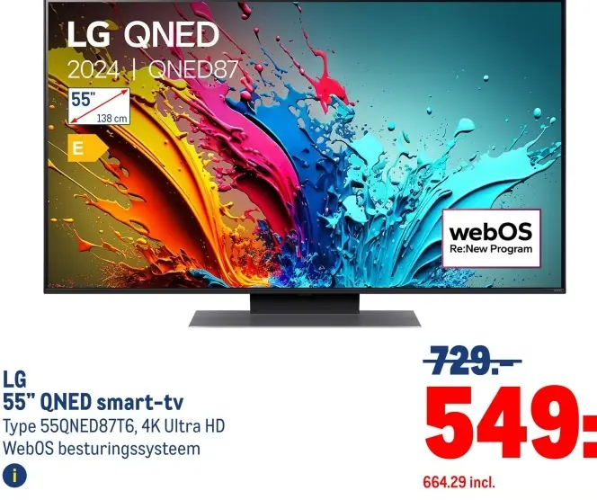 Aanbieding: 55" QNED smart-tv