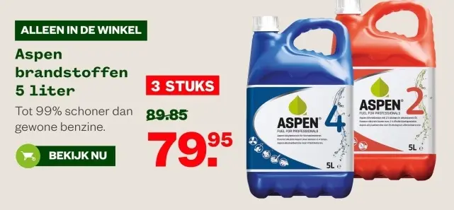 Aanbieding: Aspen brandstoffen