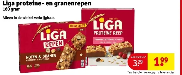 Aanbieding: Liga proteïne- en granenrepen