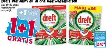 Aanbieding: Dreft Platinum all in one vaatwastabletten