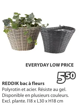 Offre: REDDIK bac à fleurs
