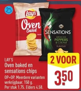 Aanbieding: Oven baked en sensations chips