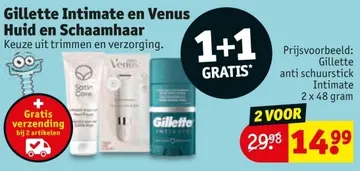 Aanbieding: Gillette Intimate en Venus Huid en Schaamhaar