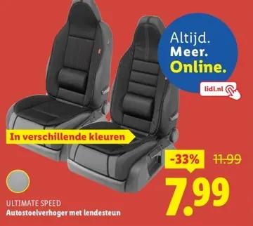 Aanbieding: Autostoelverhoger met lendesteun