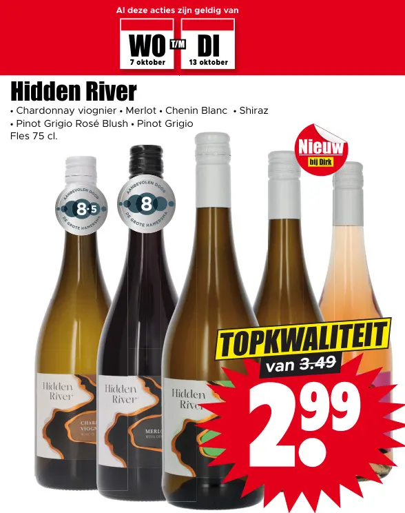 Aanbieding: Chardonnay viognier, Merlot, Chenin Blanc, Shiraz, Pinot Grigio Rosé Blush of Pinot Grigio