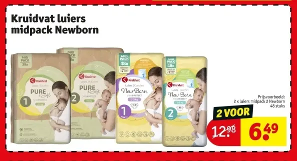 Promotie: Luiers midpack Newborn