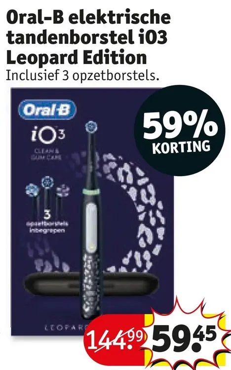 Aanbieding: Elektrische tandenborstel iO3 Leopard Edition
