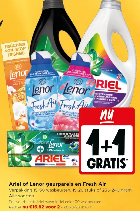 Promotie: Ariel of Lenor geurparels en Fresh Air