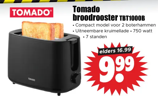 Aanbieding: broodrooster TBT1000B