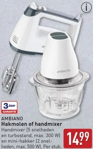 Aanbieding: Hakmolen of handmixer