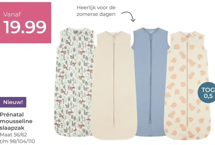 Aanbieding: mousseline slaapzak