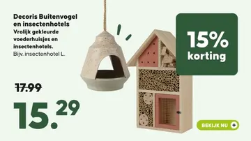 Aanbieding: Decoris Buitenvogel en insectenhotels