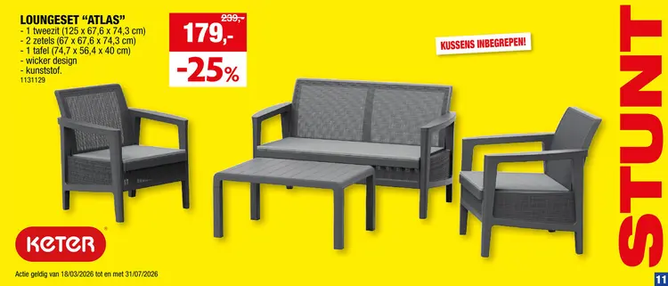 Promotie: Atlas loungeset grafiet