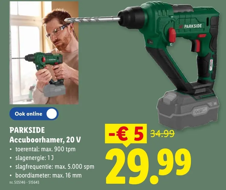 Promotie: Accuboorhamer, 20 V